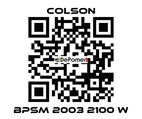 BPSM 2003 2100 W Colson
