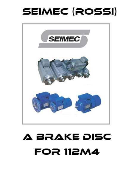a brake disc for 112M4 Seimec (Rossi)