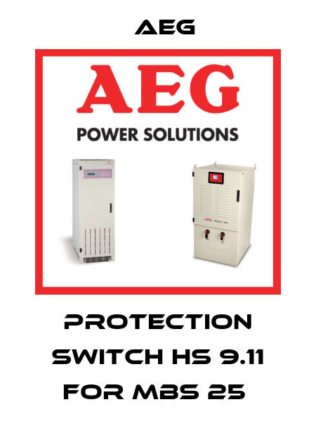 Protection switch HS 9.11 for MBS 25  AEG