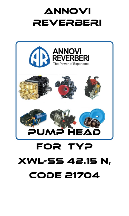 pump head for  typ XWL-SS 42.15 N, code 21704 Annovi Reverberi