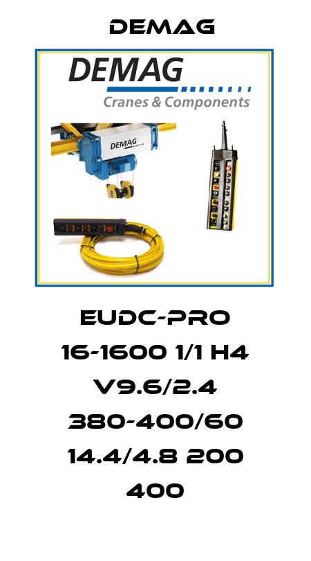 EUDC-Pro 16-1600 1/1 H4 V9.6/2.4 380-400/60 14.4/4.8 200 400 Demag