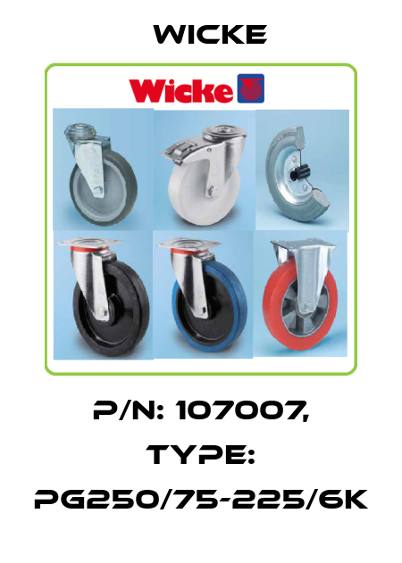 P/N: 107007, Type: PG250/75-225/6K Wicke