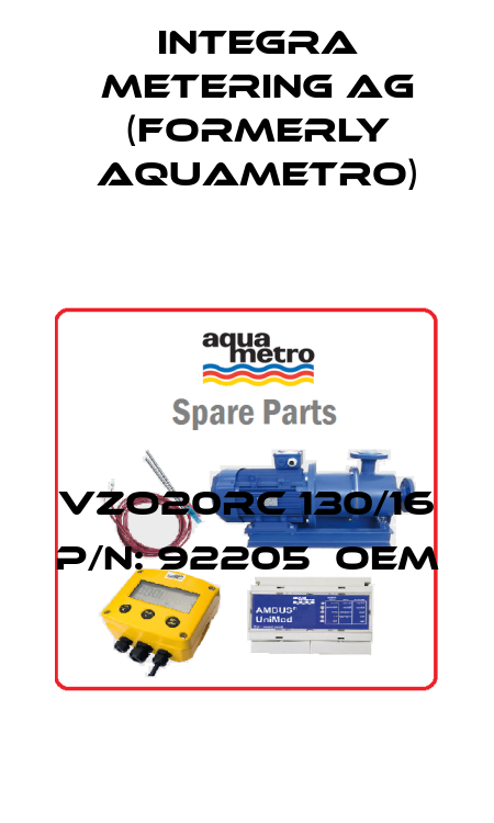 VZO20RC 130/16  P/N: 92205  oem Integra Metering AG (formerly Aquametro)