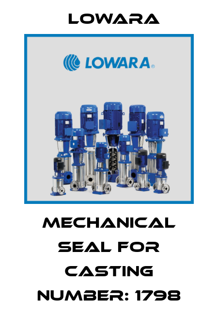 mechanical seal for casting number: 1798 Lowara