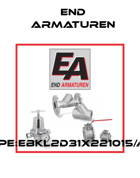 TYPE:EBKL2D31X221015/AO1 End Armaturen