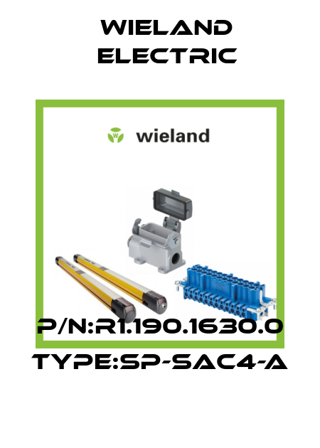 P/N:R1.190.1630.0 Type:SP-SAC4-A Wieland Electric