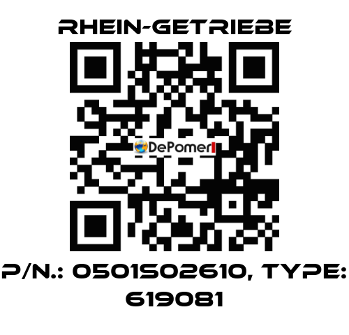 P/N.: 0501S02610, Type: 619081 Rhein-Getriebe