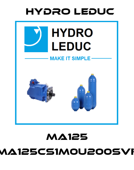 MA125 (MA125CS1M0U200SVF) Hydro Leduc