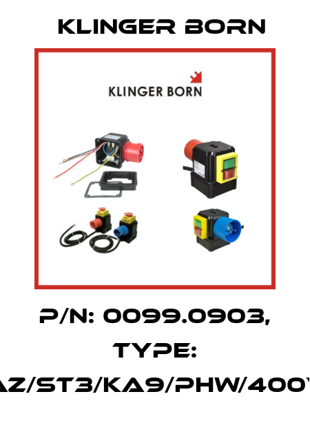 P/N: 0099.0903, Type: K900/TAZ/ST3/KA9/Phw/400V/KL.v.Pi Klinger Born