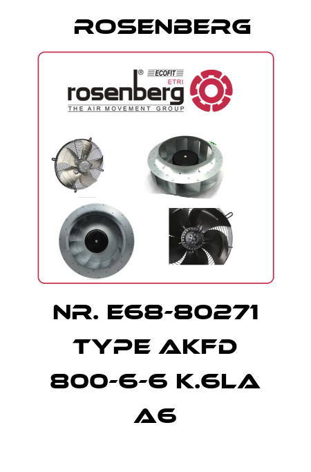 Nr. E68-80271 Type AKFD 800-6-6 K.6LA A6 Rosenberg