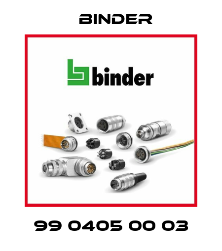 99 0405 00 03 Binder