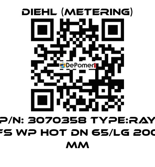 P/N: 3070358 Type:RAY FS WP HOT DN 65/LG 200 mm Diehl (Metering)