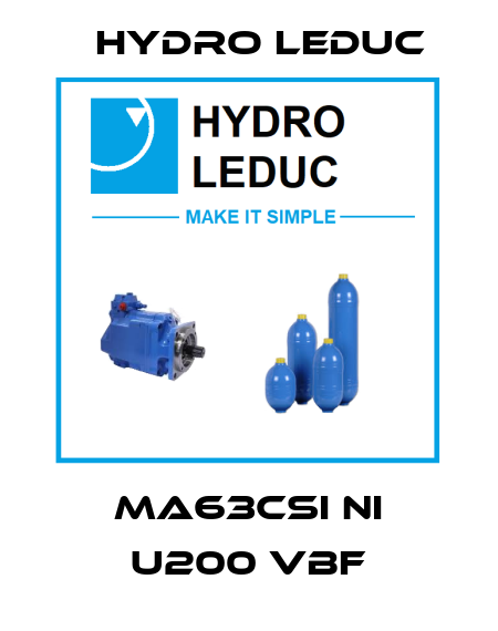 MA63CSI NI U200 VBF Hydro Leduc