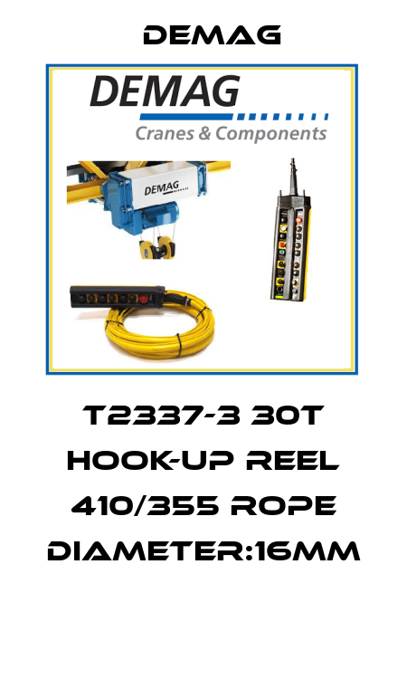 T2337-3 30T HOOK-UP REEL 410/355 ROPE DIAMETER:16MM  Demag