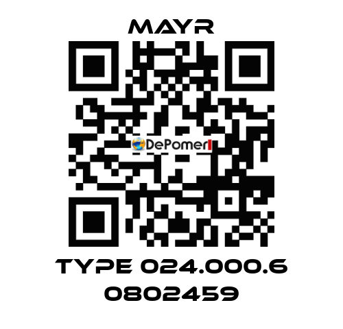Type 024.000.6 0802459 Mayr