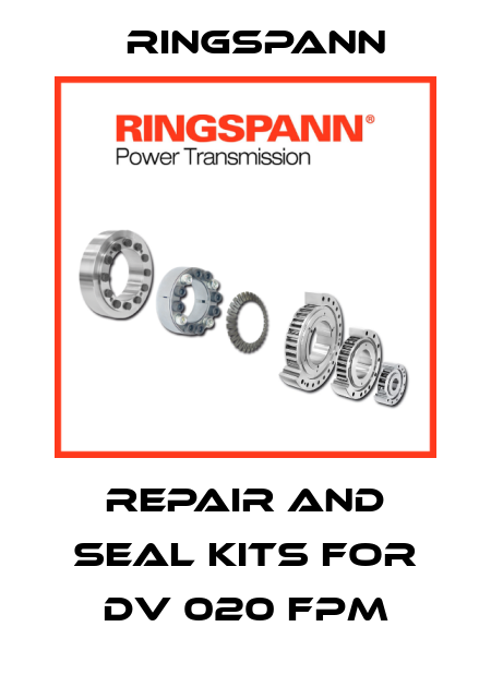 Repair and seal kits for DV 020 FPM Ringspann