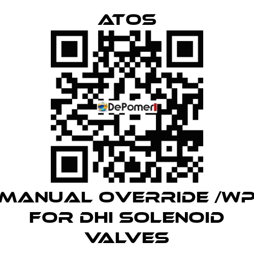 Manual override /WP for DHI solenoid valves Atos