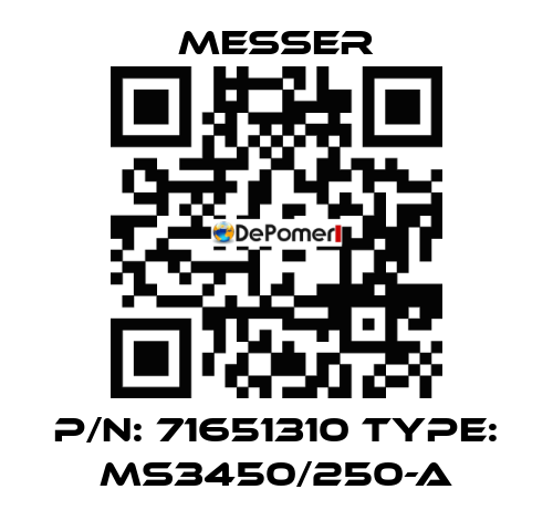 p/n: 71651310 type: MS3450/250-A Messer