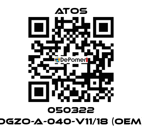 050322 DGZO-A-040-V11/18 (OEM) Atos