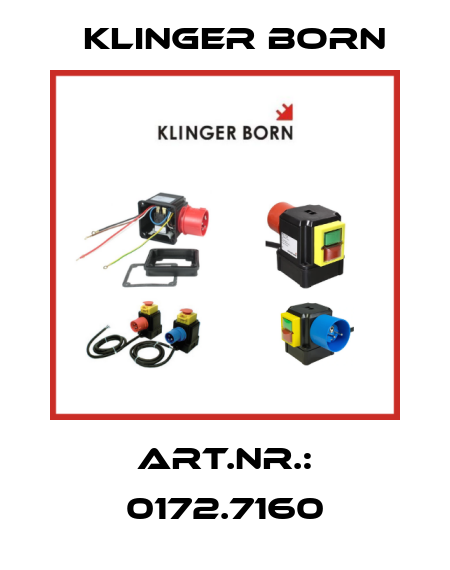 Art.Nr.: 0172.7160 Klinger Born