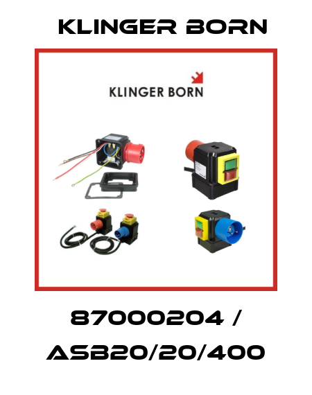 87000204 / ASB20/20/400 Klinger Born