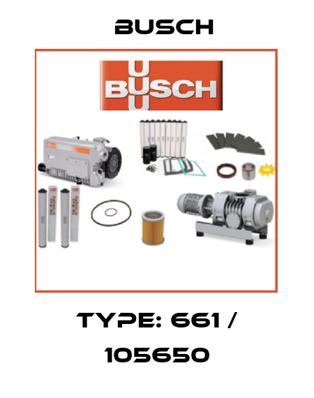 Type: 661 / 105650 Busch