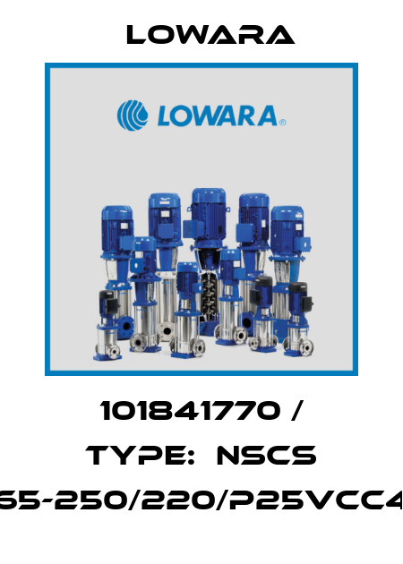 101841770 / Type:  NSCS 65-250/220/P25VCC4 Lowara
