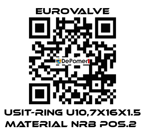 USIT-RING U10,7X16X1.5 MATERIAL NRB POS.2  Eurovalve