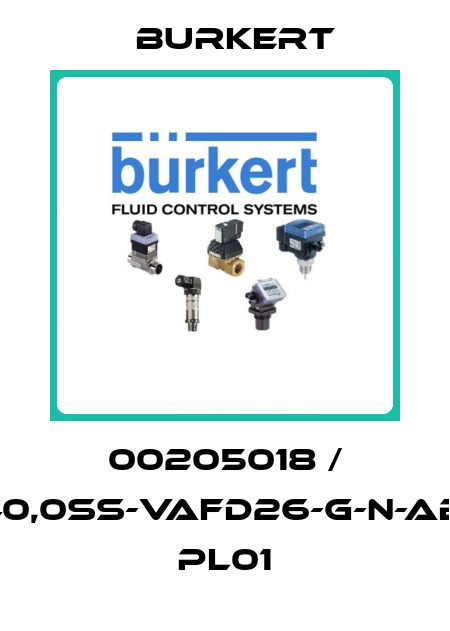 00205018 / 2301-A2-40,0SS-VAFD26-G-N-ABN5-FA03* PL01 Burkert