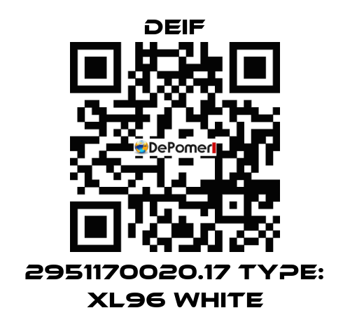 2951170020.17 Type: XL96 white Deif