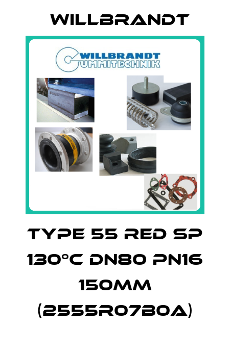 Type 55 red sp 130⁰C DN80 PN16 150mm (2555R07B0A) WILLBRANDT