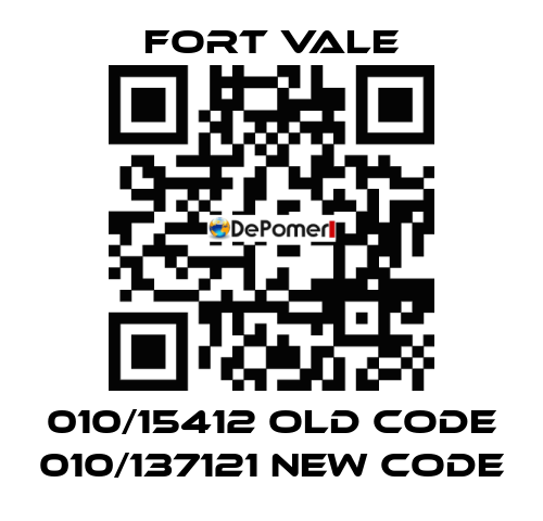 010/15412 old code 010/137121 new code Fort Vale
