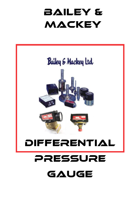 Differential pressure gauge Bailey & Mackey