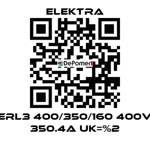 ERL3 400/350/160 400V 350.4A Uk=%2 ELEKTRA