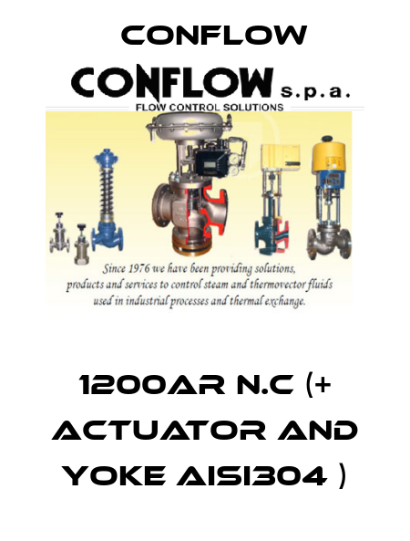 1200AR N.C (+ actuator and yoke AISI304 ) CONFLOW