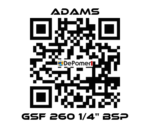 GSF 260 1/4" BSP ADAMS