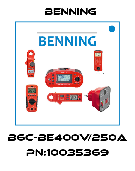 B6C-BE400V/250A PN:10035369 Benning