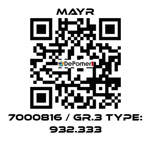 7000816 / Gr.3 Type: 932.333 Mayr
