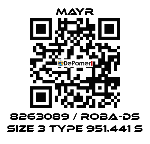8263089 / ROBA-DS Size 3 Type 951.441 S Mayr