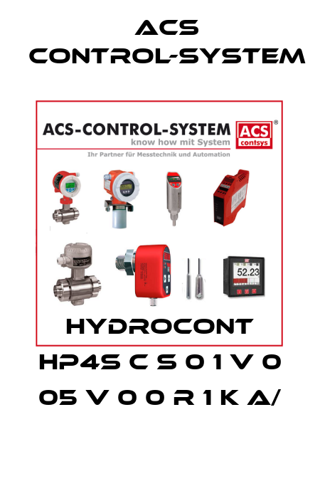 Hydrocont HP4S C S 0 1 V 0 05 V 0 0 R 1 K A/ Acs Control-System