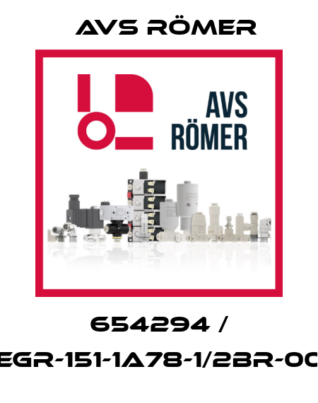 654294 / EGR-151-1A78-1/2BR-00 Avs Römer