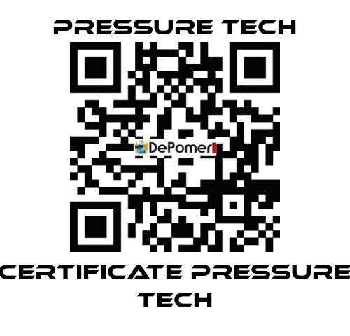 Certificate Pressure Tech Pressure Tech