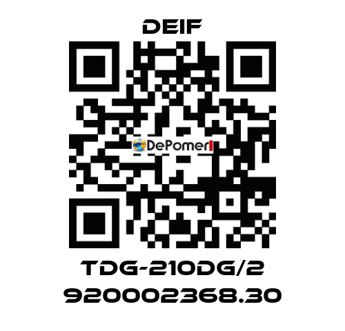 TDG-210DG/2 920002368.30 Deif