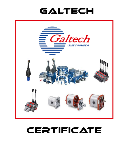 certificate Galtech