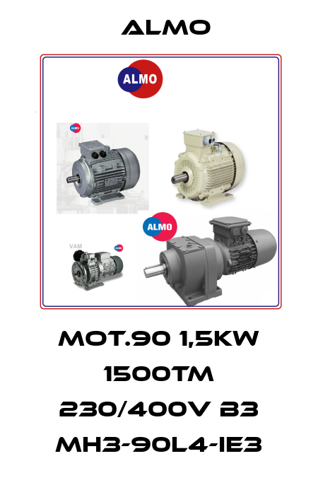 MOT.90 1,5KW 1500TM 230/400V B3 MH3-90L4-IE3 Almo