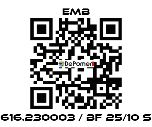616.230003 / BF 25/10 S Emb