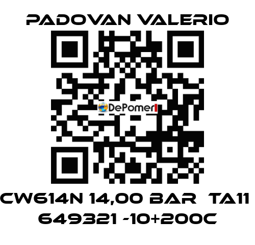 CW614N 14,00 BAR  TA11  649321 -10+200C PADOVAN VALERIO