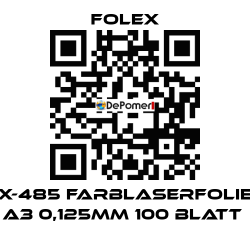 X-485 FARBLASERFOLIE A3 0,125MM 100 BLATT  Folex