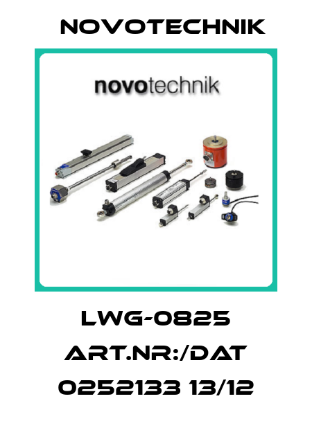 LWG-0825 art.nr:/dat 0252133 13/12 Novotechnik