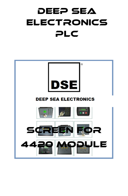 screen for 4420 module DEEP SEA ELECTRONICS PLC